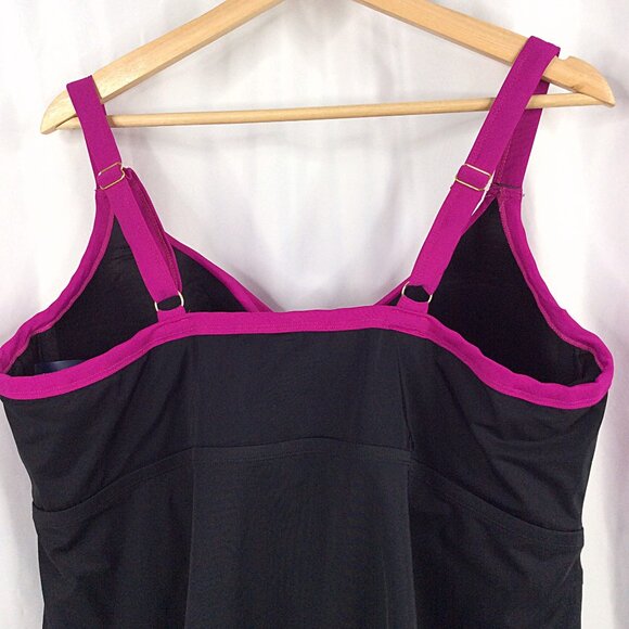 Swimsuits for All Women's Plus Size Bra Sized 46D Underwire Tankini Top - Picture 5 of 10